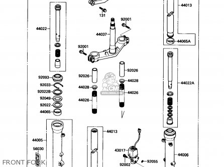 FRONT FORK - ZX750F4 NINJA 750R 1990 USA CALIFORNIA