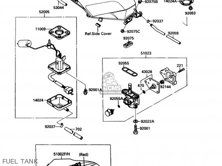 FUEL TANK - ZX750F4 NINJA 750R 1990 USA CALIFORNIA