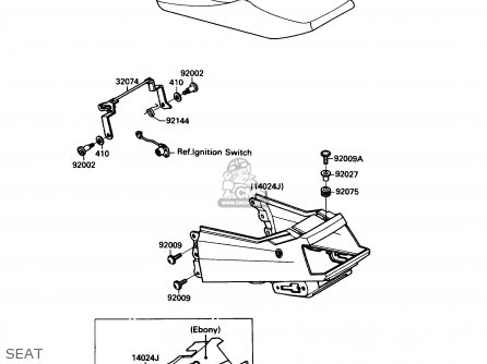 SEAT - ZX750F4 NINJA 750R 1990 USA CALIFORNIA