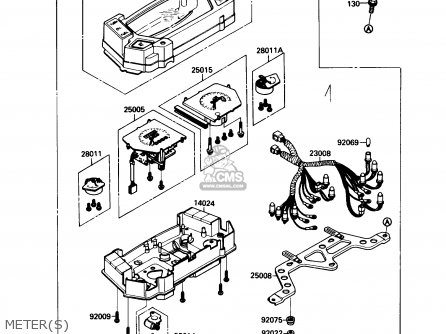 METER(S) - ZX750F4 NINJA 750R 1990 USA CALIFORNIA