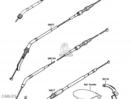 CABLES - ZX750F4 NINJA 750R 1990 USA CALIFORNIA