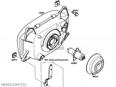 HEADLIGHT(S) - ZX750F4 NINJA 750R 1990 USA CALIFORNIA