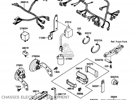 CHASSIS ELECTRICAL EQUIPMENT - ZX750F4 NINJA 750R 1990 USA CALIFORNIA