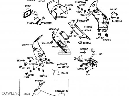 COWLING - ZX750F4 NINJA 750R 1990 USA CALIFORNIA