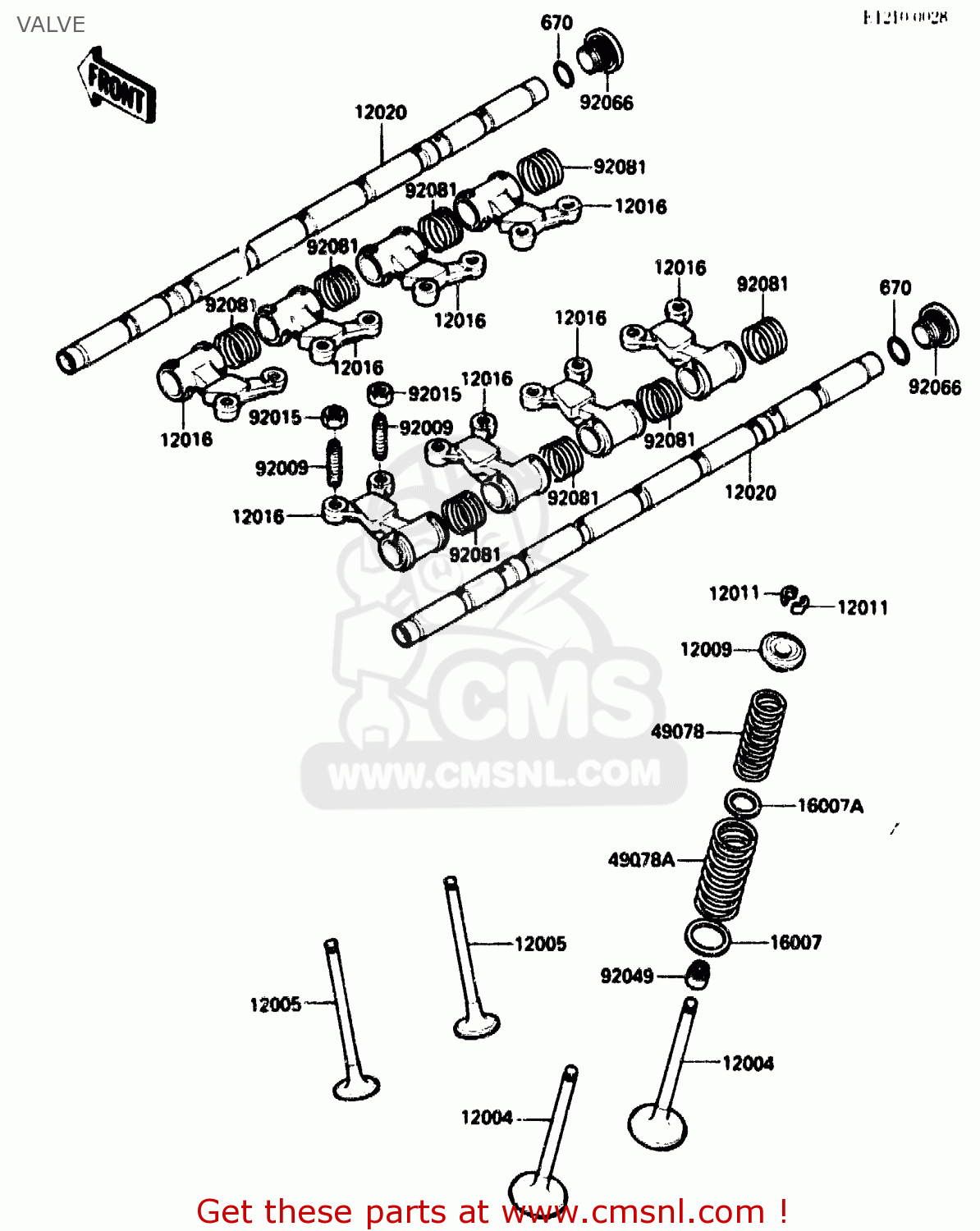 VALVE ZX750G2 1985 EUROPE UK FR GR IT NR SD
