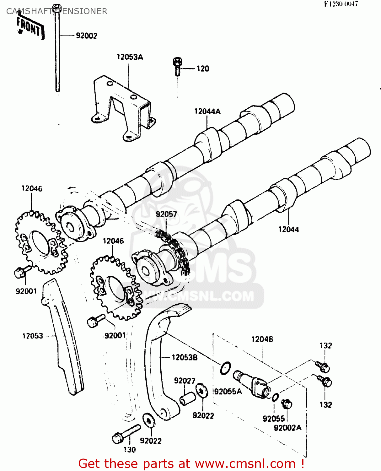 CAMSHAFT/TENSIONER ZX750G2 1985 EUROPE UK FR GR IT NR SD