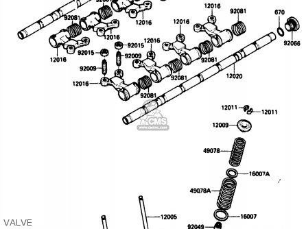 VALVE - ZX750G2 1985 EUROPE UK FR GR IT NR SD