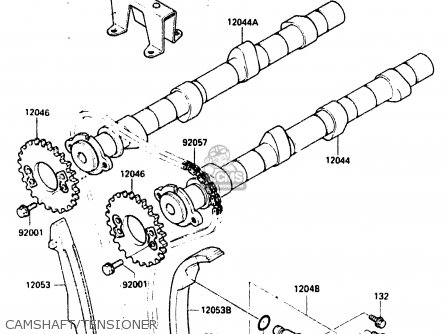 CAMSHAFT/TENSIONER - ZX750G2 1985 EUROPE UK FR GR IT NR SD