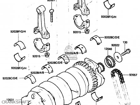CRANKSHAFT - ZX750G2 1985 EUROPE UK FR GR IT NR SD