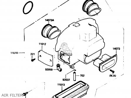 AIR FILTER - ZX750G2 1985 EUROPE UK FR GR IT NR SD