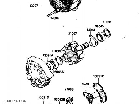 GENERATOR - ZX750G2 1985 EUROPE UK FR GR IT NR SD