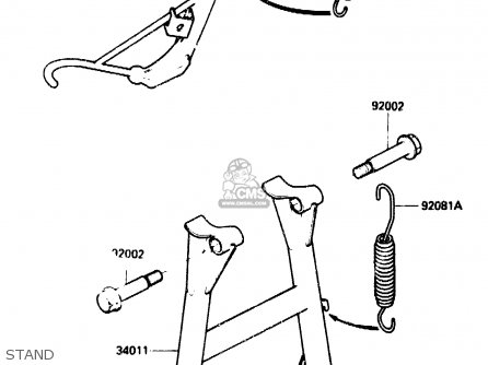 STAND - ZX750G2 1985 EUROPE UK FR GR IT NR SD