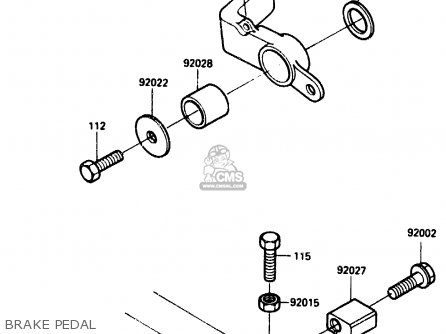 BRAKE PEDAL - ZX750G2 1985 EUROPE UK FR GR IT NR SD