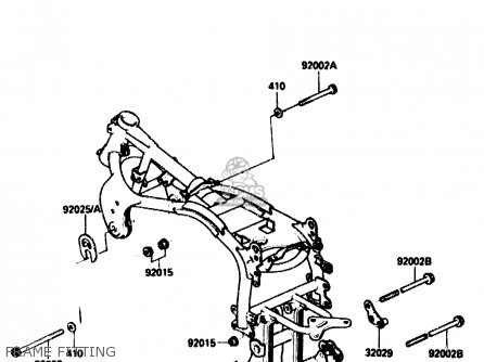 FRAME FITTING - ZX750G2 1985 EUROPE UK FR GR IT NR SD