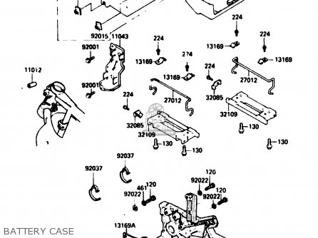 BATTERY CASE - ZX750G2 1985 EUROPE UK FR GR IT NR SD