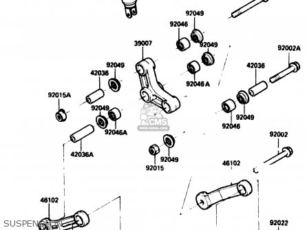 SUSPENSION - ZX750G2 1985 EUROPE UK FR GR IT NR SD