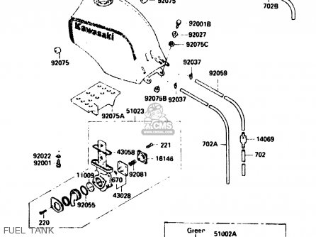 FUEL TANK - ZX750G2 1985 EUROPE UK FR GR IT NR SD