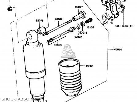 SHOCK ABSORBER - ZX750G2 1985 EUROPE UK FR GR IT NR SD