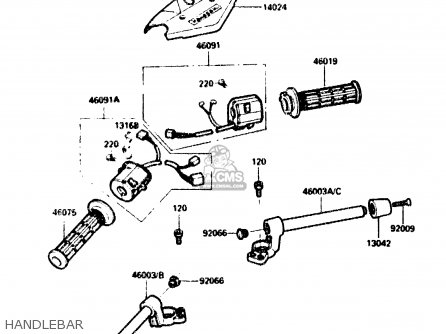 HANDLEBAR - ZX750G2 1985 EUROPE UK FR GR IT NR SD