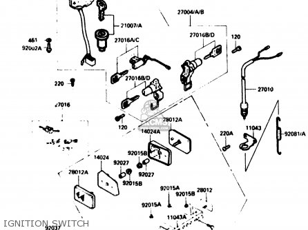 IGNITION SWITCH - ZX750G2 1985 EUROPE UK FR GR IT NR SD
