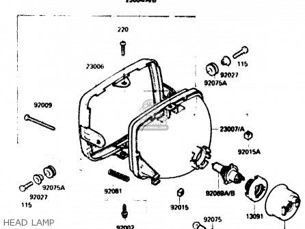 HEAD LAMP - ZX750G2 1985 EUROPE UK FR GR IT NR SD