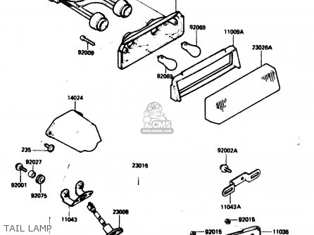 TAIL LAMP - ZX750G2 1985 EUROPE UK FR GR IT NR SD