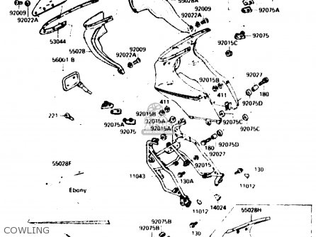 COWLING - ZX750G2 1985 EUROPE UK FR GR IT NR SD