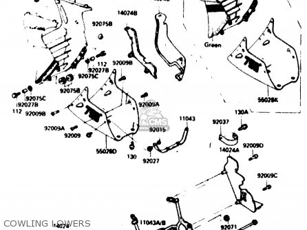 COWLING LOWERS - ZX750G2 1985 EUROPE UK FR GR IT NR SD