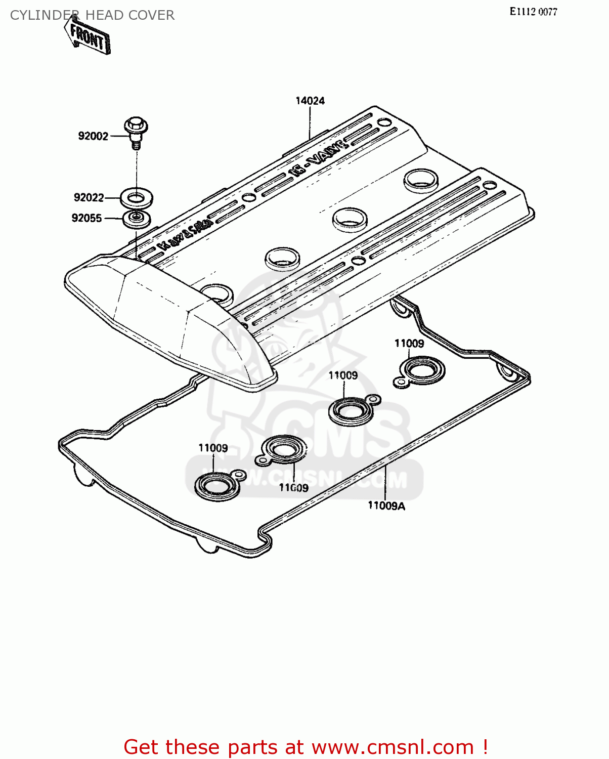 CYLINDER HEAD COVER ZX750G3 1986 EUROPE UK GR SD ST WG