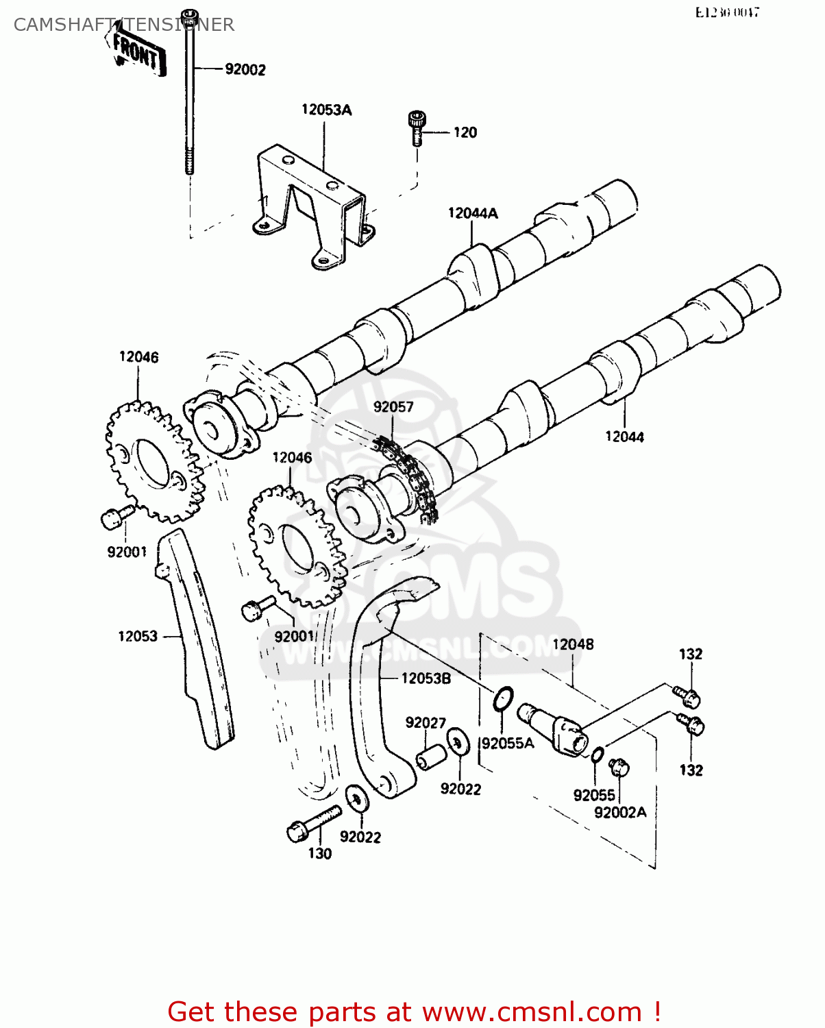CAMSHAFT/TENSIONER ZX750G3 1986 EUROPE UK GR SD ST WG
