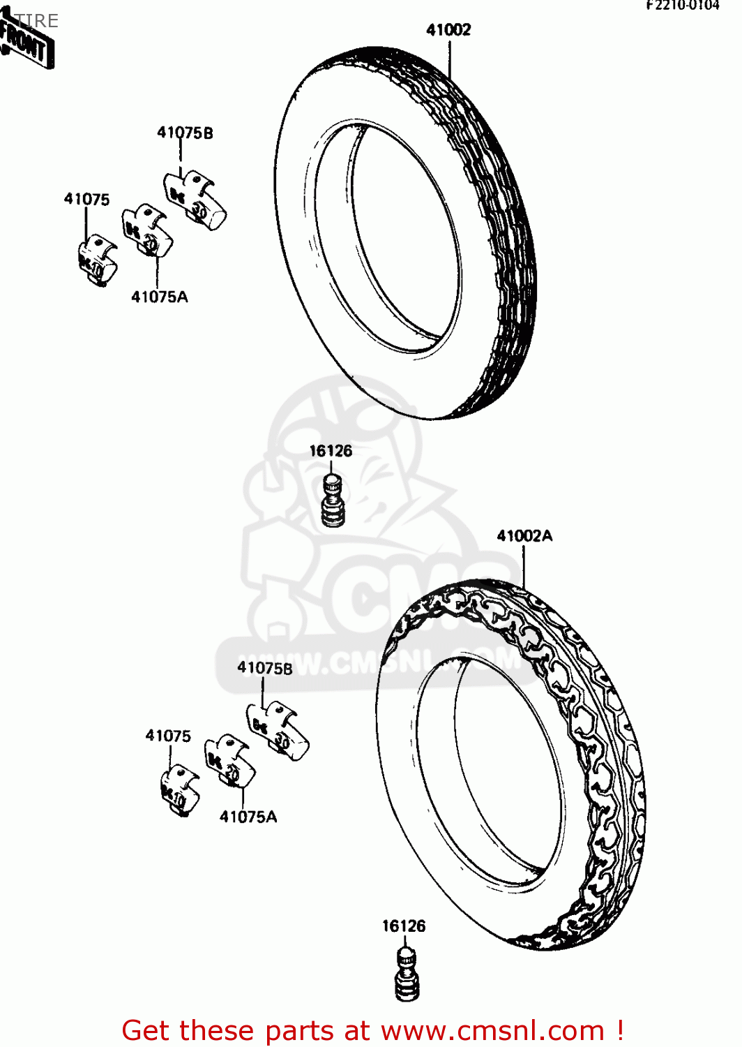 TIRE ZX750G3 1986 EUROPE UK GR SD ST WG