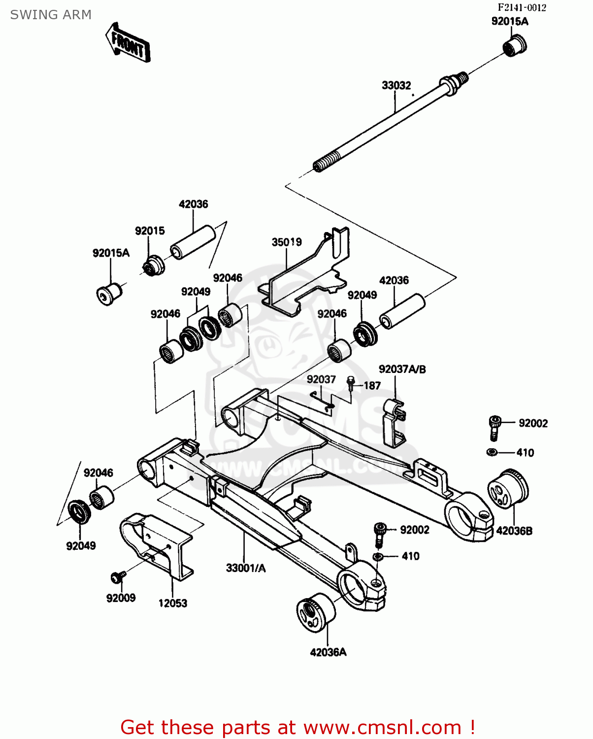 SWING ARM ZX750G3 1986 EUROPE UK GR SD ST WG