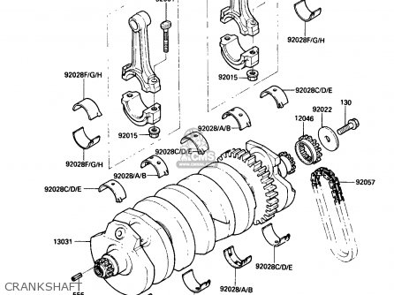 CRANKSHAFT - ZX750G3 1986 EUROPE UK GR SD ST WG