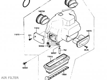 AIR FILTER - ZX750G3 1986 EUROPE UK GR SD ST WG