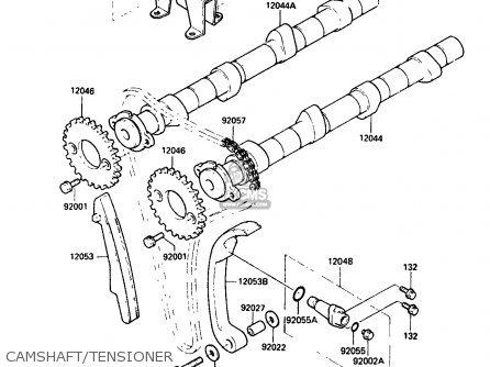 CAMSHAFT/TENSIONER - ZX750G3 1986 EUROPE UK GR SD ST WG