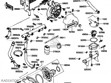 RADIATOR - ZX750G3 1986 EUROPE UK GR SD ST WG