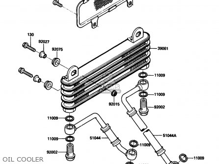 OIL COOLER - ZX750G3 1986 EUROPE UK GR SD ST WG