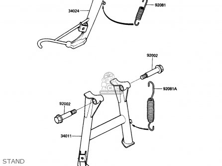 STAND - ZX750G3 1986 EUROPE UK GR SD ST WG