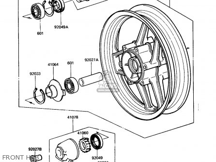 FRONT HUB - ZX750G3 1986 EUROPE UK GR SD ST WG