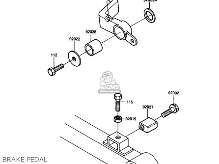 BRAKE PEDAL - ZX750G3 1986 EUROPE UK GR SD ST WG