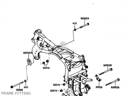 FRAME FITTING - ZX750G3 1986 EUROPE UK GR SD ST WG