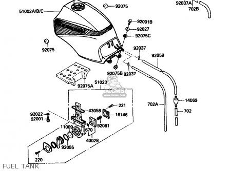 FUEL TANK - ZX750G3 1986 EUROPE UK GR SD ST WG