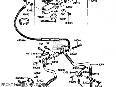 FRONT MASTER CYLINDER - ZX750G3 1986 EUROPE UK GR SD ST WG