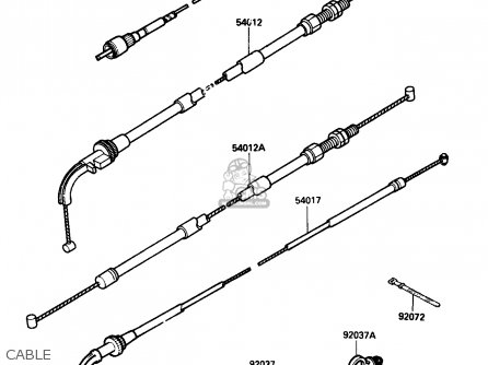 CABLE - ZX750G3 1986 EUROPE UK GR SD ST WG