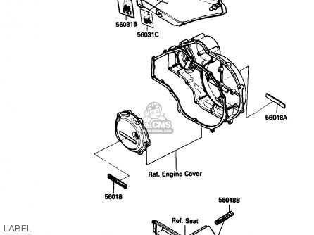 LABEL - ZX750G3 1986 EUROPE UK GR SD ST WG