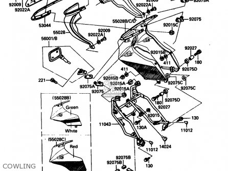 COWLING - ZX750G3 1986 EUROPE UK GR SD ST WG
