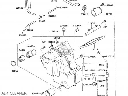 Kawasaki ZX750H1 NINJA ZX7 1989 USA CALIFORNIA CANADA parts lists 