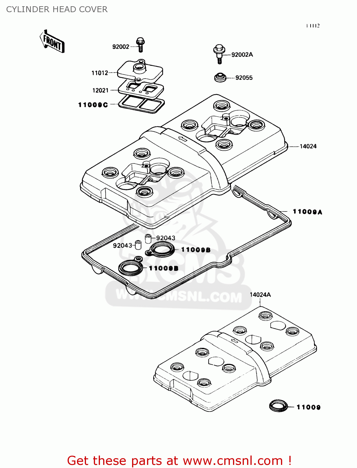 CYLINDER HEAD COVER ZX750H1 NINJA ZX7 1989 USA CALIFORNIA CANADA