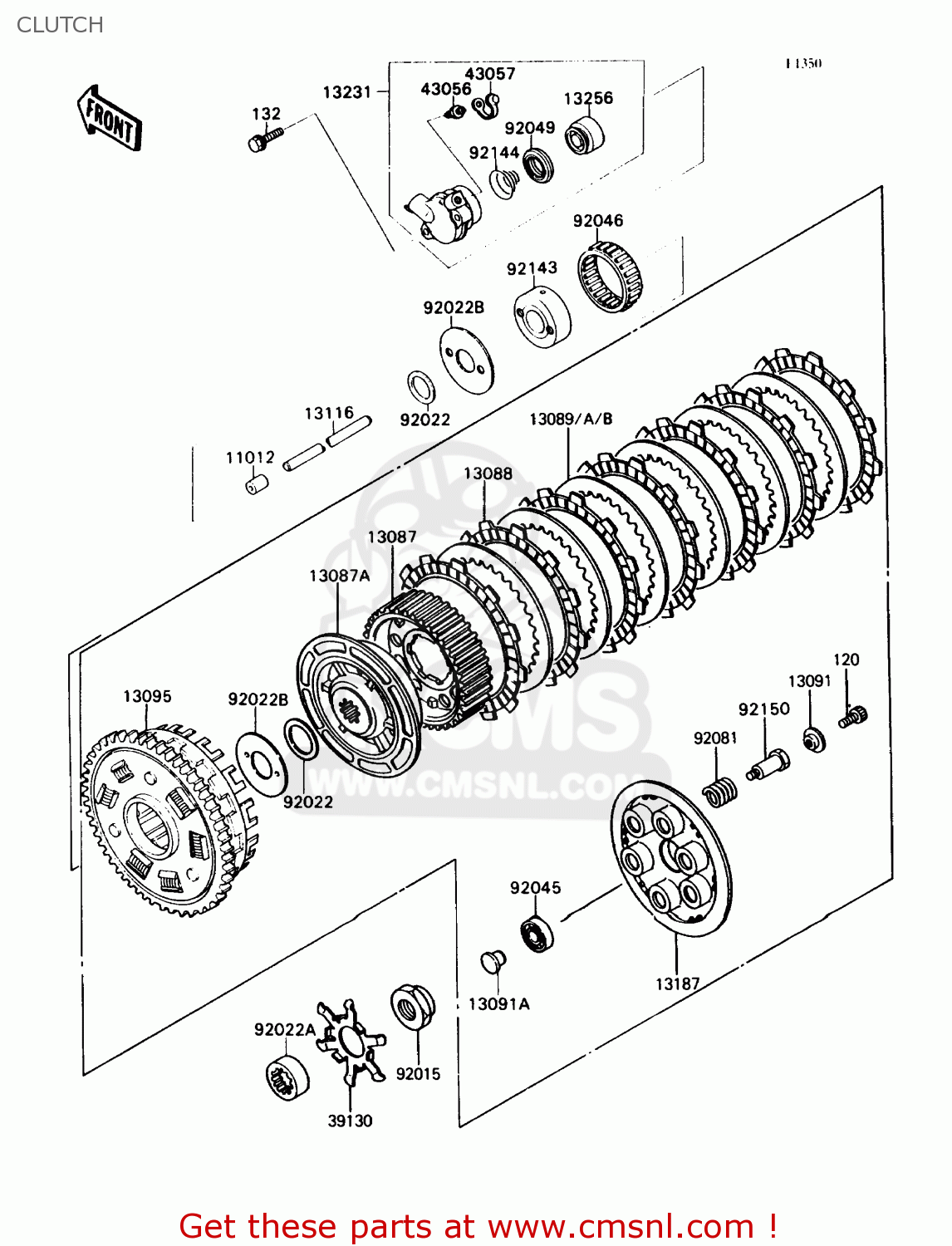 CLUTCH ZX750H1 NINJA ZX7 1989 USA CALIFORNIA CANADA