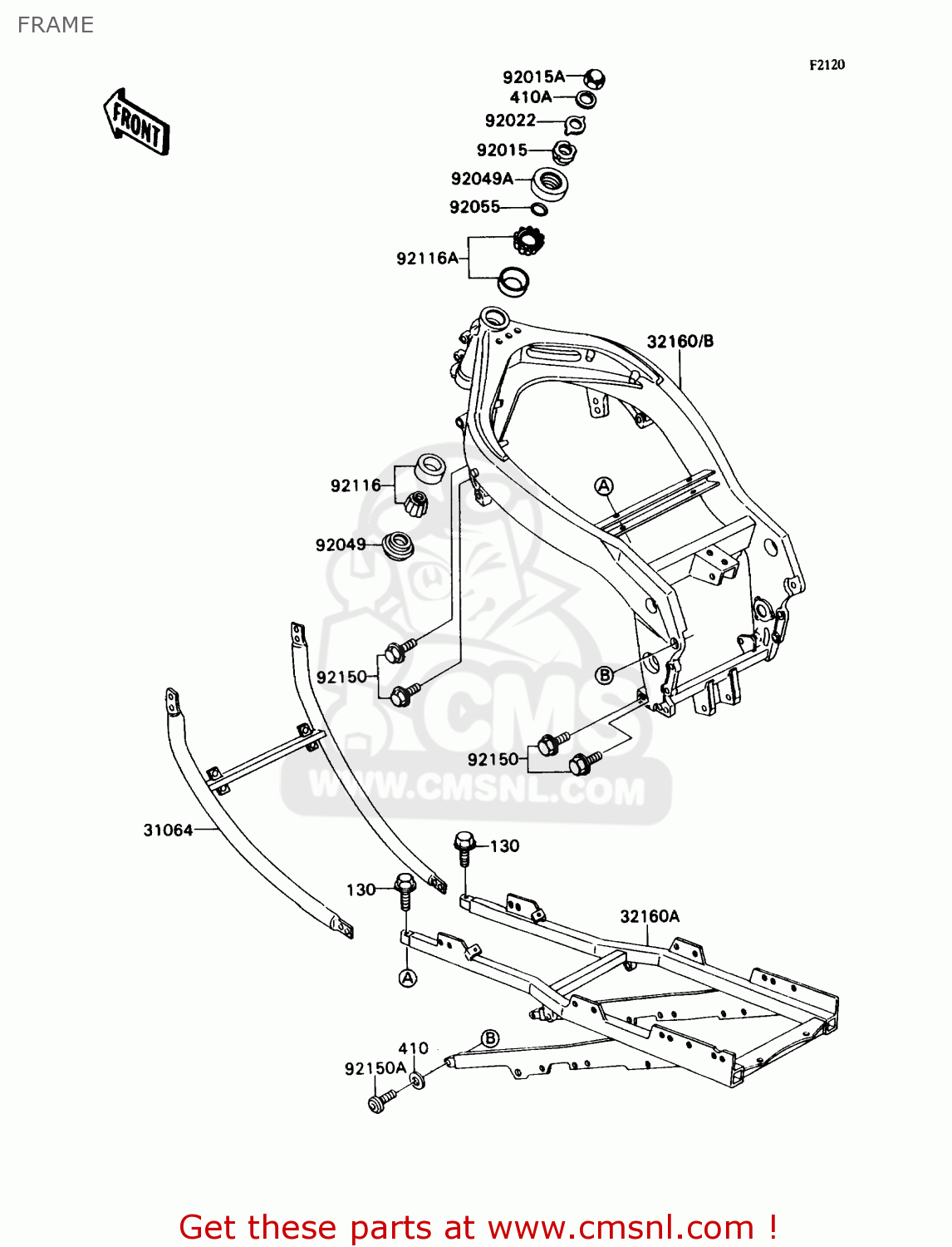 FRAME ZX750H1 NINJA ZX7 1989 USA CALIFORNIA CANADA